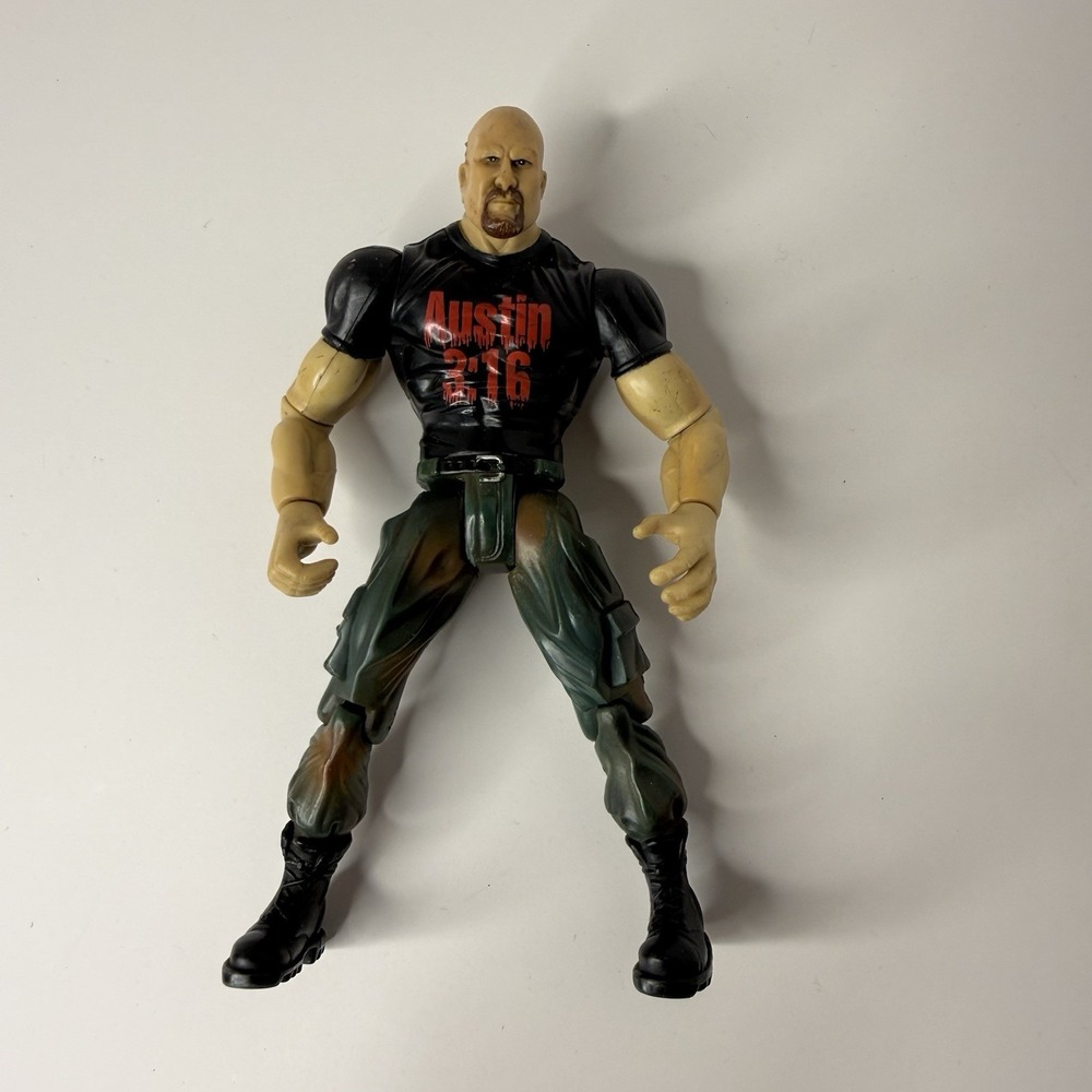 Stone Cold Steve Austin WWF Jakks Camo Carnage Vintage Figure,‎ Loose Figure